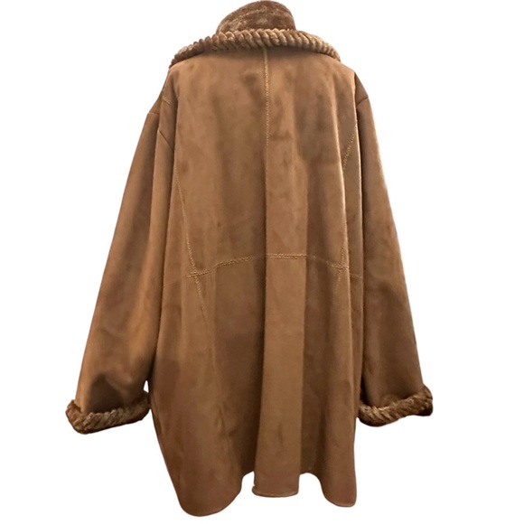Maggie Barnes Jacket 4X (30/32W) Brown Suede Fur Lined - Picture 6 of 8